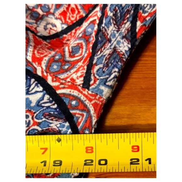 Jessica Simpson BOHO Peasant Top Lace Trim Blouse Colorful V-neck Flowy Medium - Picture 8 of 9